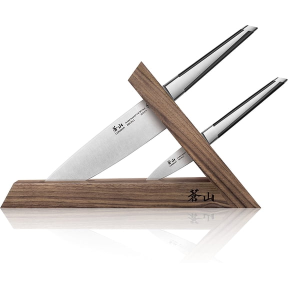 TX Series 1021295 Swedish 14C28N Steel Forged 3-Piece TAI Knife Block Set, Walnut