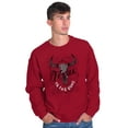 thumbnail image 1 of TX Texas to the Bone Cool Cow Skull Unisex Plus Fleece Graphic Sweatshirt Brisco Brands 2X, 1 of 2