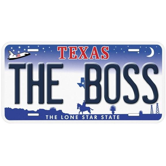 TX The Boss Novelty Car Auto License Plate