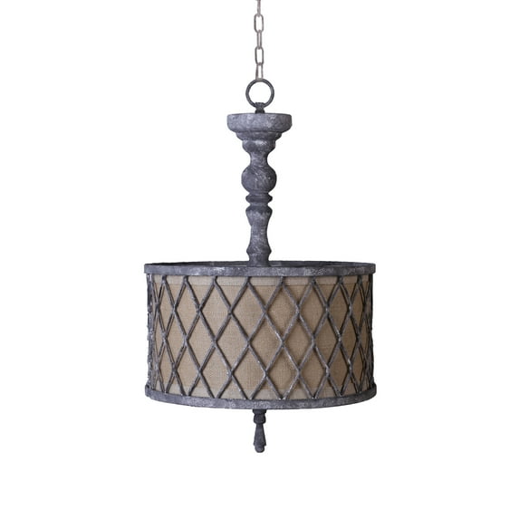 TX USA Dessa Metal Cylinder Filtered Light Chandelier
