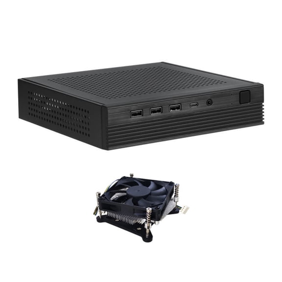 TX06 Thin Mini ITX Chassis Thin Mini ITX Case for Streamlined Desktop Back Mount