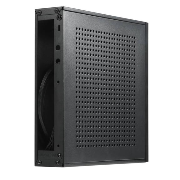 TX06 Thin Small ITX Chassis Thin Small ITX Case for Streamlined Desktops Back Mount and Space Saving