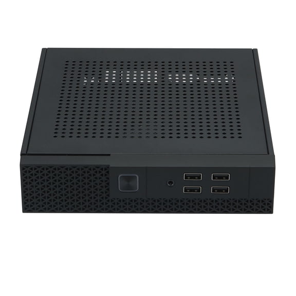 TX07 ITX HTPC Computer Case Desktop Case with 4 USB Port Industrial Control for Home Theater Gaming