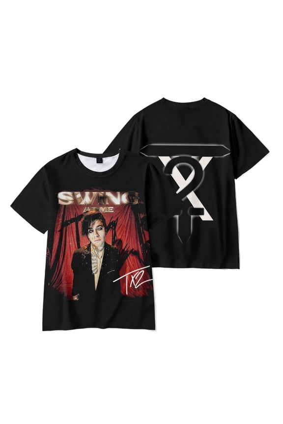 TX2 Merch Swing At Me Song Tee T-Shirt Unisex Fashion Short Sleeve Jumpers Streetwear Fan Merch
