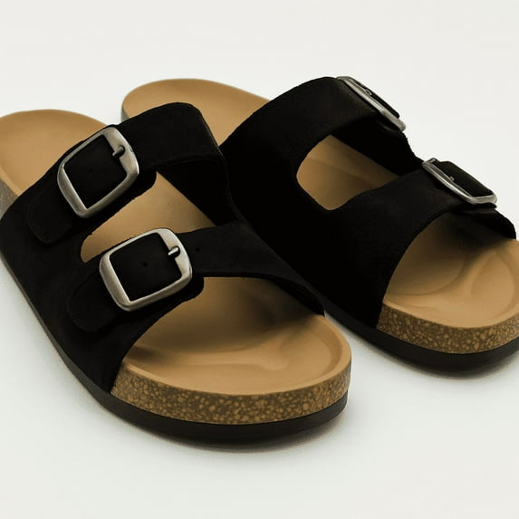 TX002 Women’s Footbed Sandals – Comfortable Slip-On Open Toe Slides with Arch Support | Soft EVA Sole, Non-Slip, Lightweight Slippers for Indoor, Outdoor, Home & Travel