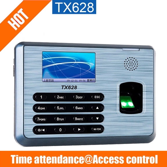 TX628 Time Attendance Machine TCP/IP Webserver Fingerprint Time Recording Optional - Efficient Management