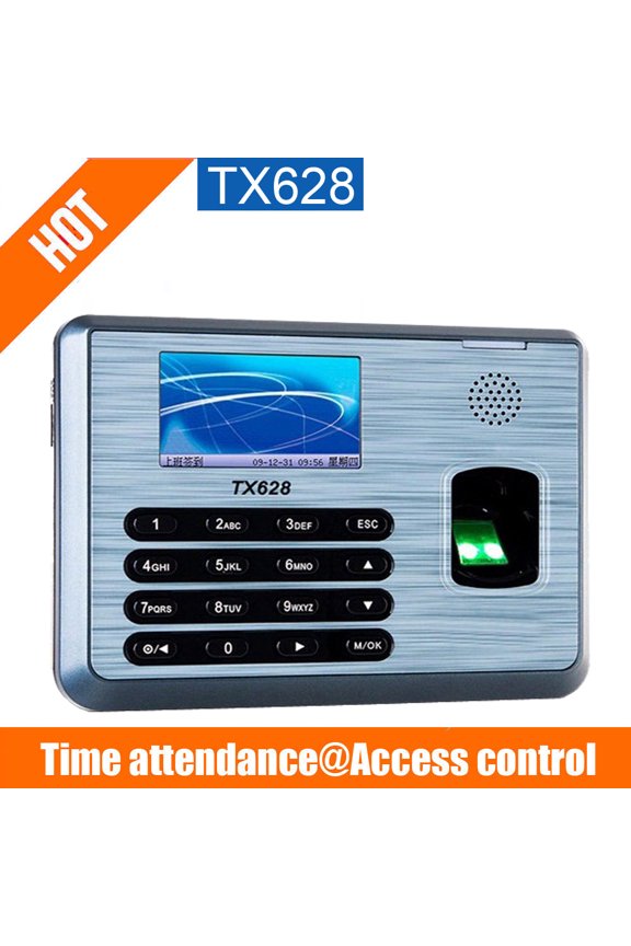 TX628 Time Attendance Machine TCP/IP Webserver Fingerprint Time Recording Optional - Efficient Management