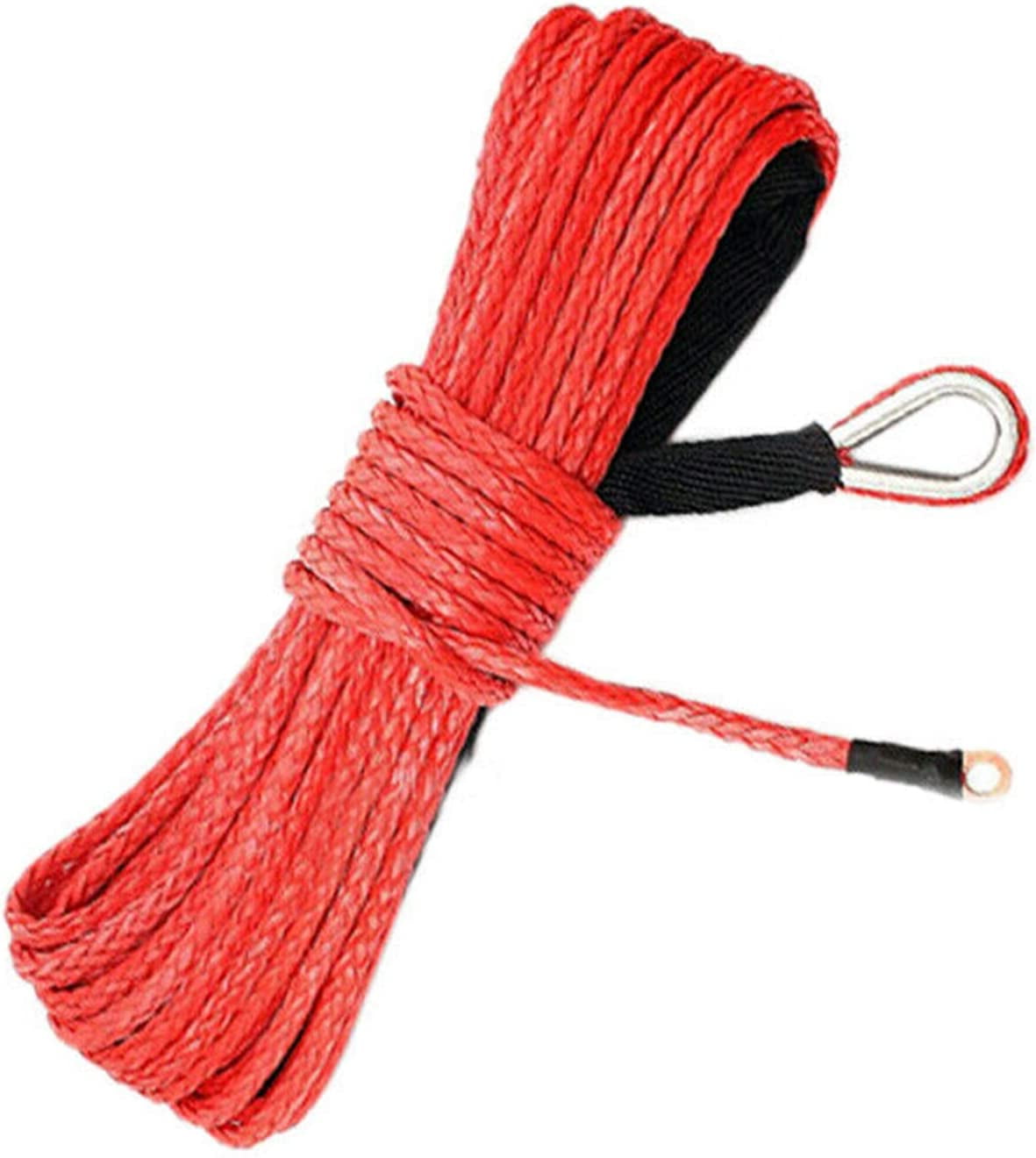 TXD Synthetic Winch Rope 3/16" x 50ft 8000 lbs Winch Rope with Sheath
