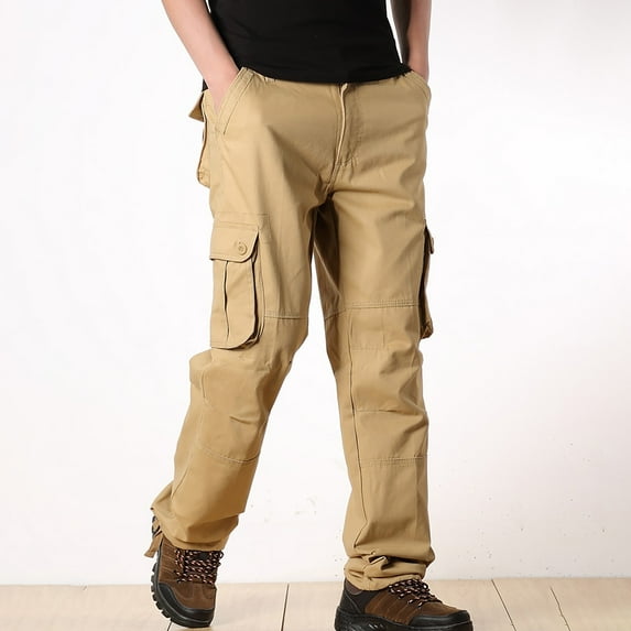 TXGREN Cargo Pants for Men Men's Work Pants Hiking Cargo Pants Six Pockets Outdoor Ripstop Multi Pockets Breathable Cotton Pants Size:29-44