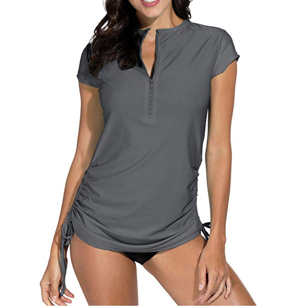 TXGREN Tankini Swimsuits for Women Women's Rash Guard Sun Surf Tops