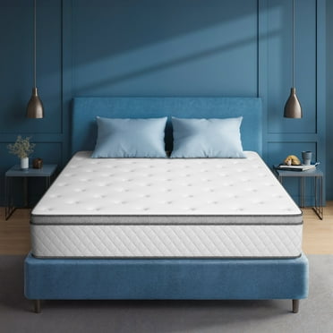 TXO 12 Inch Memory Foam and Innerspring Hybrid Mattress – Queen Mattress – Bed in a Box – Medium Firm Mattress