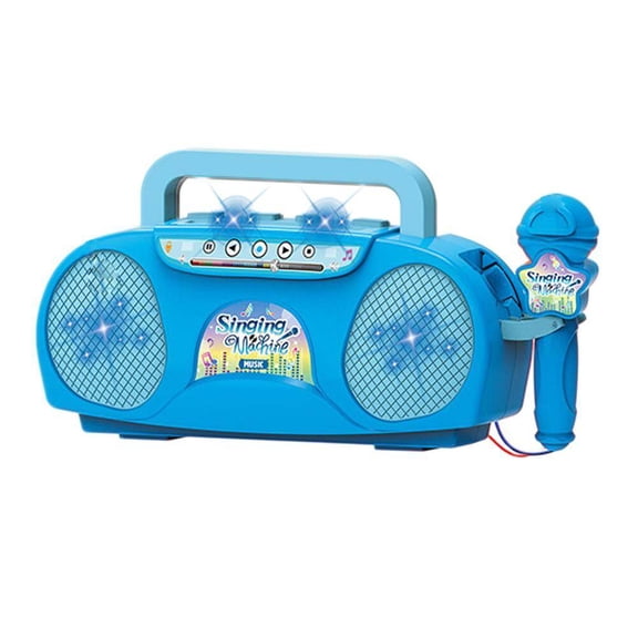 TXT-MATRIX Bluetooth Karaoke Player with Wireless Mic, Portable Light Up Musical Toy, Outdoor & Travel Interactive Entertainment Set