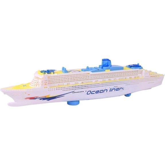 TXT-MATRIX Light Up Cruise Ship Model with Sound 3D Table Centerpiece, Nautical Theme Party Decorations & Supplies