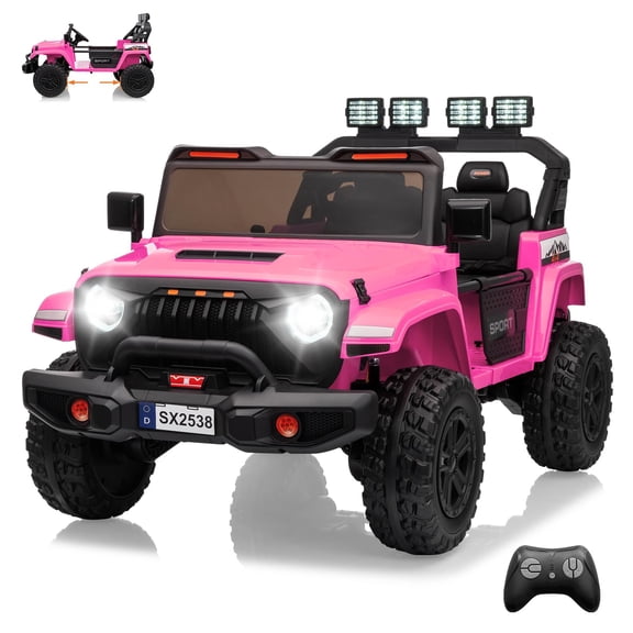 TXT-MATRIX 24V 2-Seater Ride On Jeep - Parent Remote, Dual 400W Motors, Bluetooth & LED, 4 Wheels Suspension