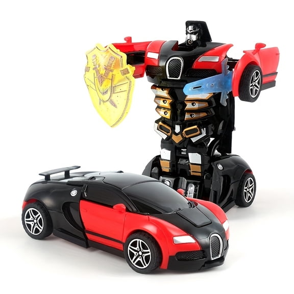 TXT-MATRIX Auto Morphing Vehicle - Impact Activated Conversion Toy - Durable ABS Material - Red
