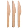 thumbnail image 1 of TXV Mart Wooden Knives Disposable, 100pcs,  6in Biodegradable Knives, Compostable Knives, Wooden Cutlery, Wooden Knife, 1 of 7