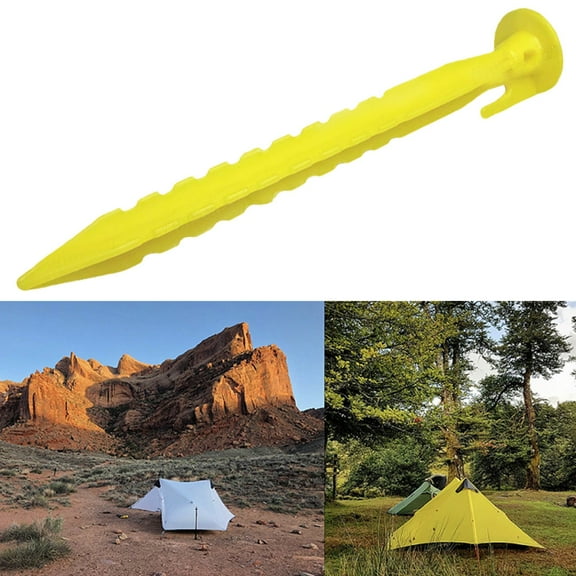 TXYRDXK 1 Pcs 9 Inch Plastic Tent Stakes, Durable Garden Lawn Tarp Stakes, Tent Spikes Nails Pegs Hammer for Outdoor Beach Camping Courtyard Decorative Accessories