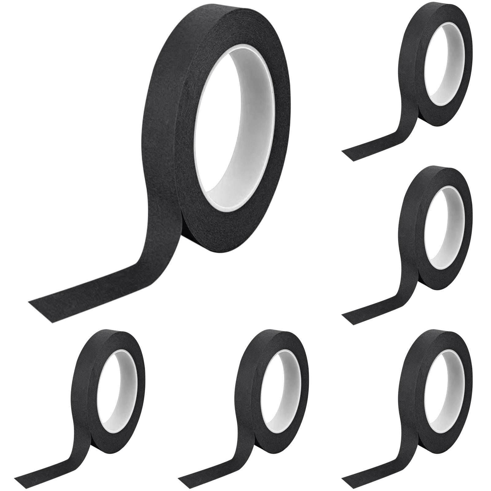 TXYRDXK 10 Rolls Painters Tape, Black Tape, Masking Tape, Paint Tape for Multi-Purpose, Painting, Painter's, DIY Crafts Arts (220yd =0.31IN*22yd*10) Decoration Labeling No Residue, Easy Removal