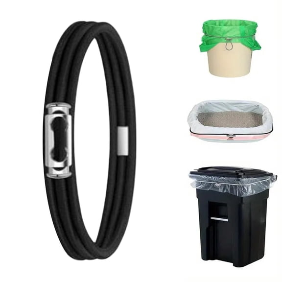 TXYRDXK 1Pc Garbage Can Bands Cord Lord Design Adjustable Large Trash Can Rubber Bands Fits 8-33 Gallon Trash Cans Multifunction Bands Litter Box Bands for Kitchen Tables Picnic Party