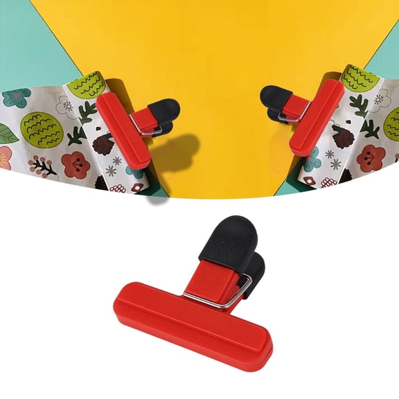 TXYRDXK 1Pc Plastic Chip Bag Clip - NO More Sharp Edges - Color Coded for Food Bags - Air Tight Seal, Heavy Duty for Kitchen and Office, 3 Inches