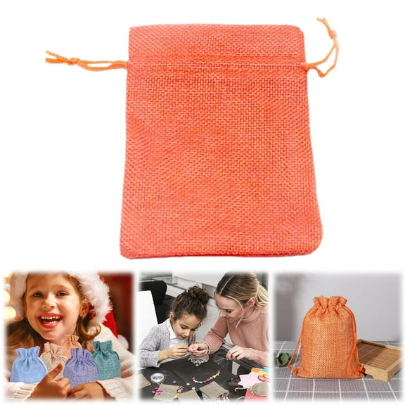 TXYRDXK 1Pcs Burlap Gift Bags with Drawstring, 4x5 Inch Reusable Gift Burlap Linen Sacks Bag for Wedding Favors Party Jewelry Pouches, Christmas, Coffee, DIY Craft
