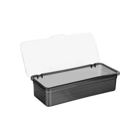 Ababeny Utensil Holder for Countertop with Lid, Plastic Silverware Tray ...