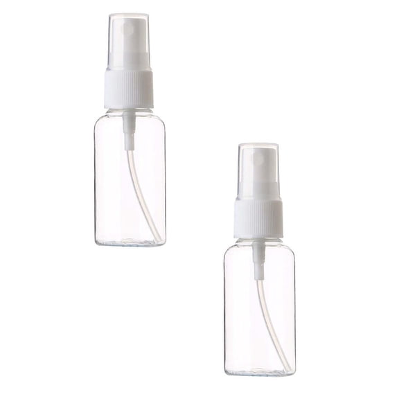 TXYRDXK 2 Pack Spray Bottles, 3.4oz/100ml Clear Empty Fine Mist Plastic Mini Travel Bottle, Small Refillable Liquid Containers - Travel, Cleaning, Gardening, Skin Care