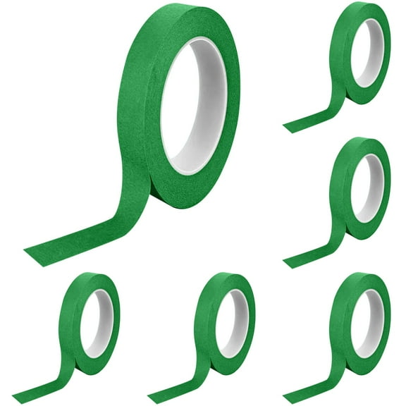 TXYRDXK 5 Rolls Painters Tape, Green Tape, Masking Tape, Paint Tape for Multi-Purpose, Painting, Painter's, DIY Crafts Arts (110yd =0.31IN*22yd*5) Decoration Labeling No Residue, Easy Removal