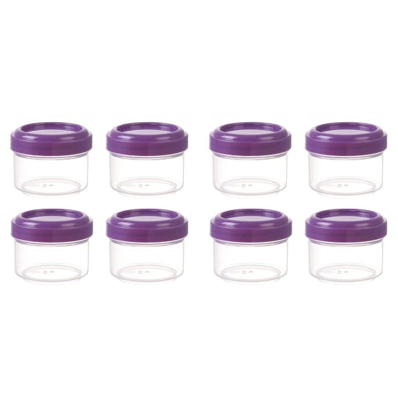 TXYRDXK 8Pcs 1.2 oz Salad Dressing Container, Reusable Condiment Containers Sauce Cups with Leak-proof Lids, Small Plastic Food Storage Dip Containers for Lunches, Freezer,Microwave & Dishwasher Safe