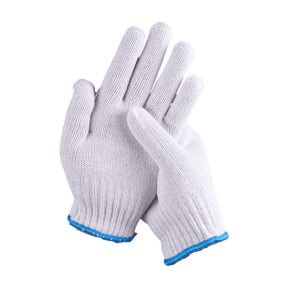 TXYRDXK Cotton Polyester String Knit Shell Safety Protection Work Gloves for Painter Mechanic Industrial Warehouse Gardening Construction Men & Women 8 Pairs, Large Size