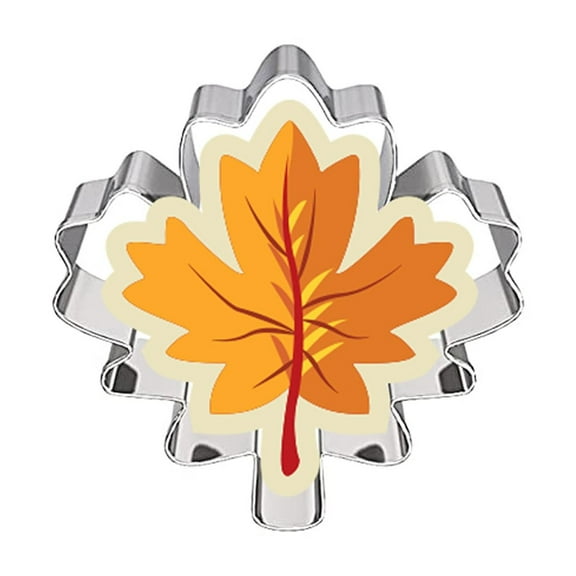 TXYRDXK Fall Thanksgiving Cookie Cutters 1Pcs - Maple Leaf Shapes, Stainless Steel Autumn Themed Biscuit Cutter for Baking & Food Party Decor