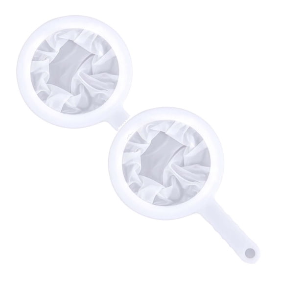 TXYRDXK Kitchen Ultra-Fine Nylon Mesh Strainer Food Yogurt Mesh Sieve Plastic Mesh Colander with ​Handle Mini Brine Shrimp Separation Net for Filtering Juice Juice Milk Honey (120Mesh, 2Pcs)