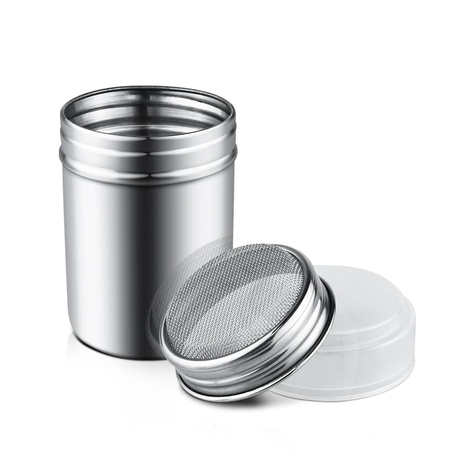 Icing Powder Shaker TXYRDXK Powder Sugar Shaker with Lid - Stainless Steel Fine Mesh Shaker ...
