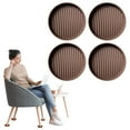 thumbnail image 1 of TXYRDXK Rubber Furniture Feet Caster Cups for Hardwood Floors - 2 in x 2 in Brown Round (4-Pack) - Non-Slip Foot Pads & Sofa Grips, 1 of 8
