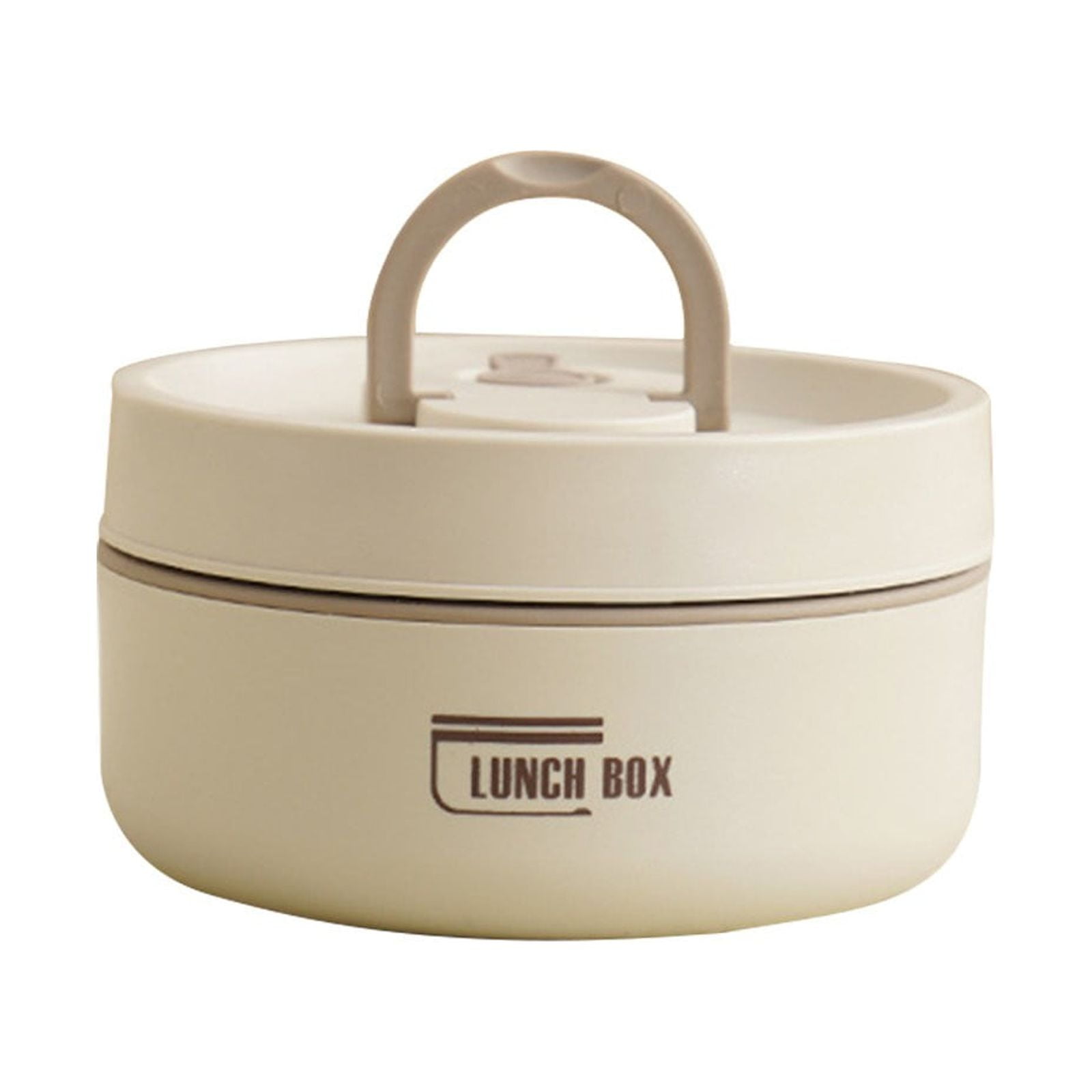 TXYRDXK Stainless Steel Lunch Box, Insulated Bento Box Sealed Hot for Adults, Thermal Food Container for Office Workers (Beige, 1Pcs, 420ml)