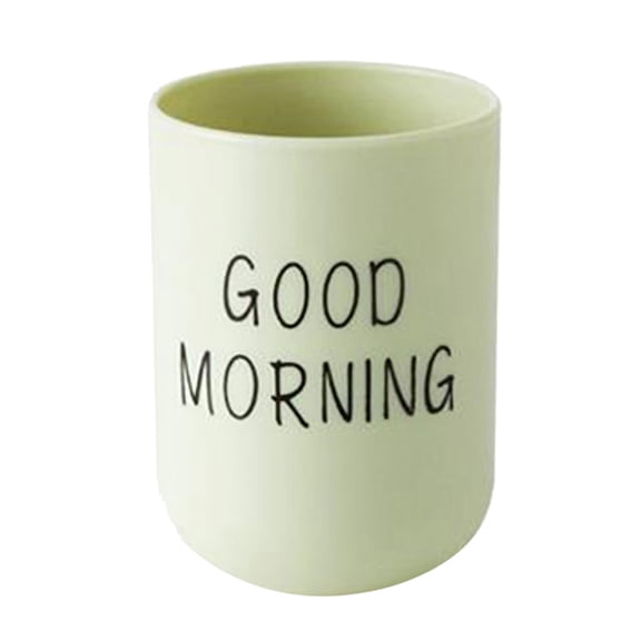 TXYRDXK Tumbler Cup Good Morning Cup Toothbrush Holder Toothbrush Cup for Holding Normal Toothbrushes 330ml Lightweight Nice for Home and Travel (Green)