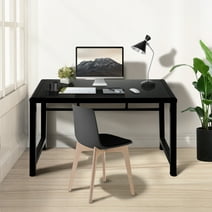 TY Arts & Culture Modern 47" Office Computer Desk Metal Frames PC Adults Latop Table Study Black