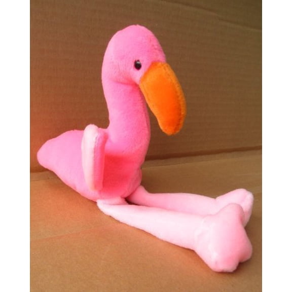 Ty Beanie Babies Pinky The Flamingo Stuffed Animal Plush Toy 10 Inches Tall Pink Style 4072