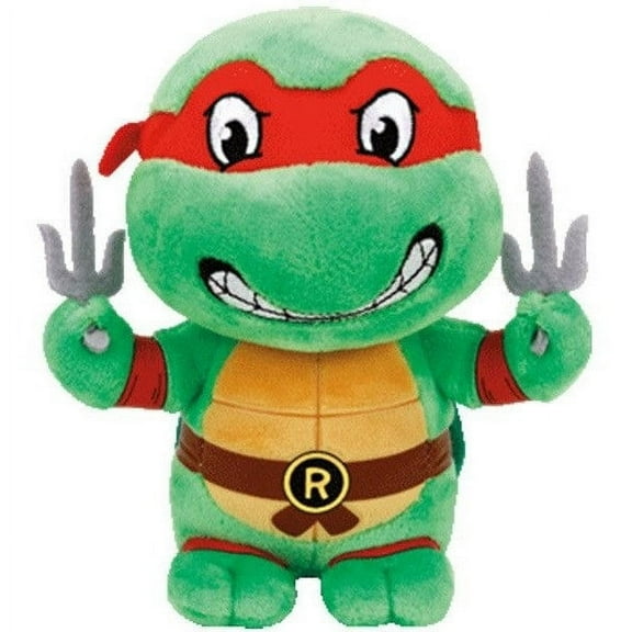 TY Beanie Babies  - RAPHAEL (Teenage Mutant Ninja Turtles) (NO TY HANG TAG) 6" Plush