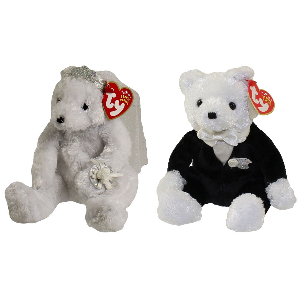 WEDDING BEAR ぬいぐるみ　2体 TY Beanie Babies - SET OF 2 WEDDING BEARS (Bride & Groom