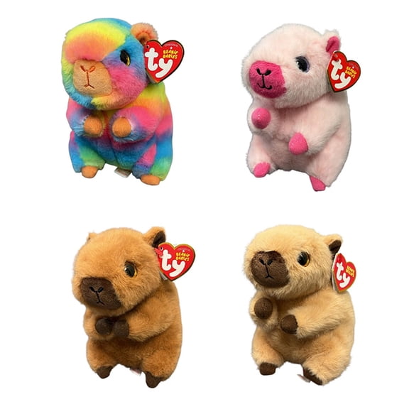 TY Beanie Babies - SET OF 4 Capybaras 2026 Releases (Lara, Petal, Mocha & Savanna)
