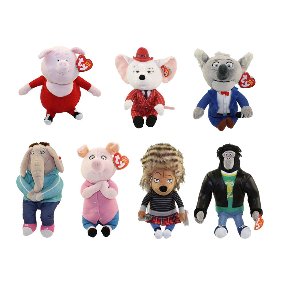 ty Beanie Babies ぬいぐるみ Ty Beanie Babies Set of 7, Ash, Buster, Gunter, Johnny