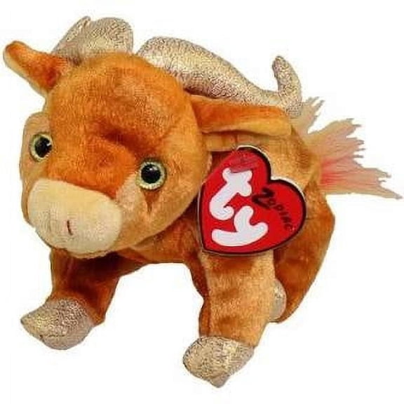 TY Beanie Babies - The Ox Chinese Zodiac (6" Plush)(BONUS 1 FUN CHOPS & 1 ZIPPER BRACELET)