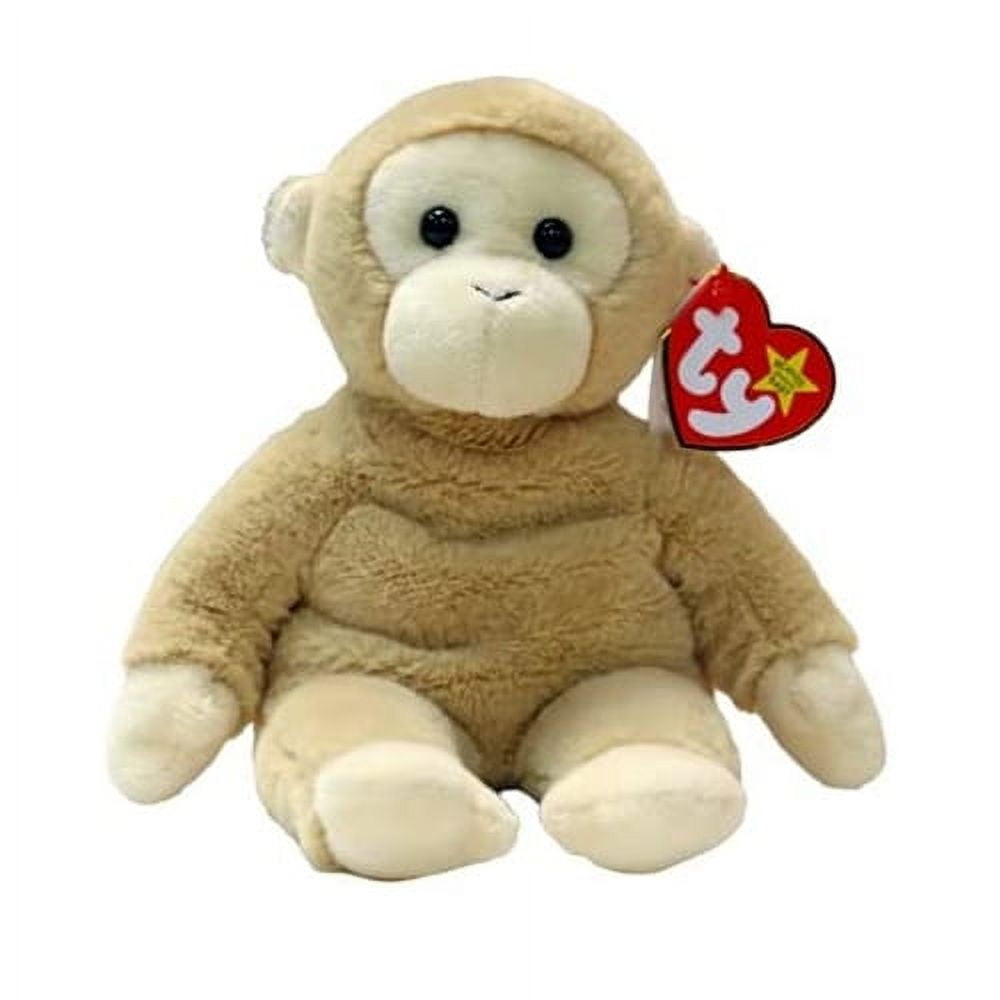 TY Stuffed Animal Beanie Baby - BONGO II Monkey, 8 inch TY Stuffed Animal Beanie Baby - BONGO II Monkey, 8 inch