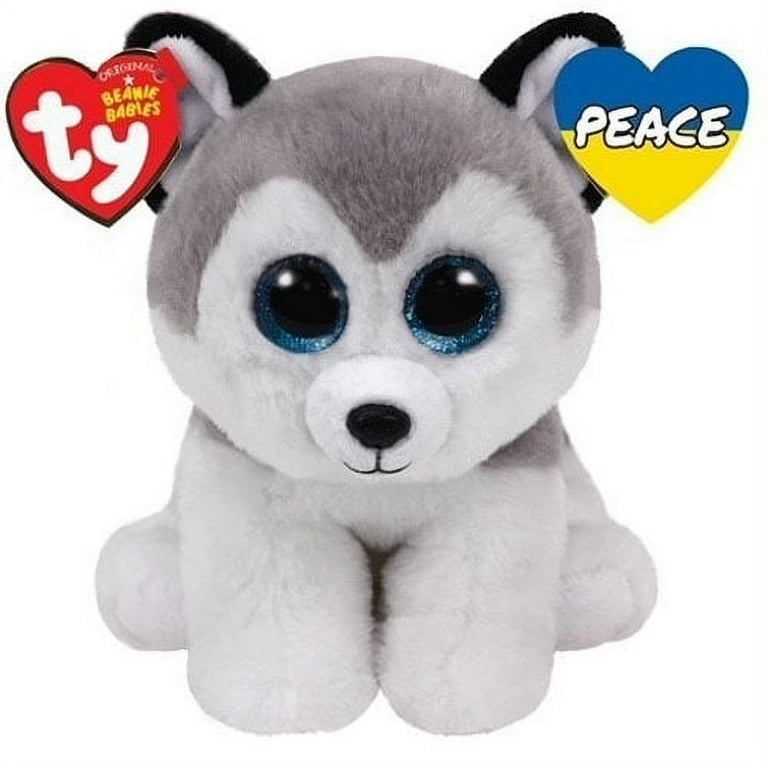 TY Beanie Baby BUFF the Husky Dog 6 inch Extra Ukraine PEACE