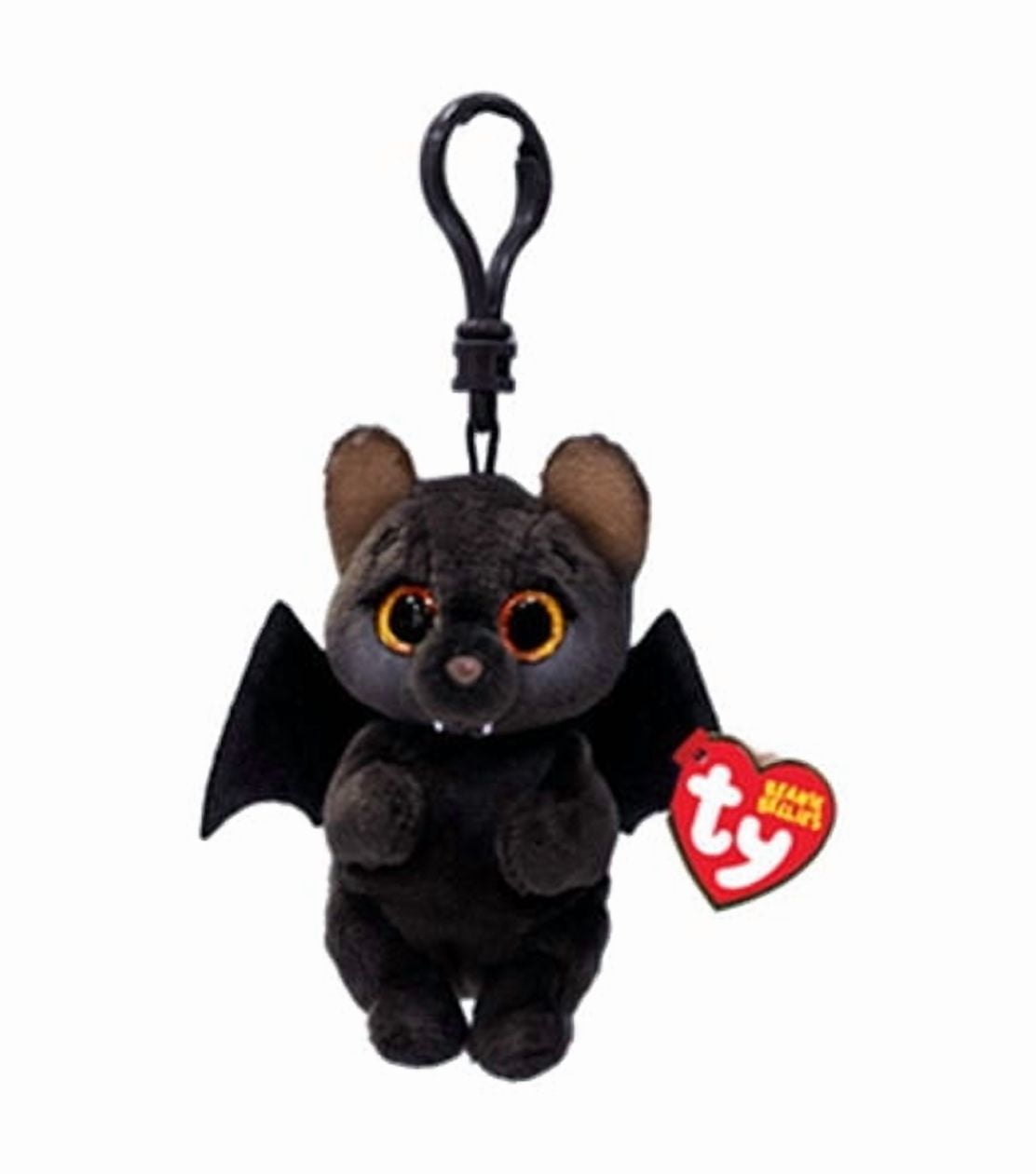 TY Beanie Baby (Beanie Bellies) - Hollow the Halloween Pumpkin (Plastic Key Clip - 4 inch)