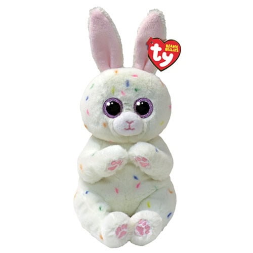 TY Beanie Baby (Beanie Bellies) - MERINGUE the Easter Bunny Rabbit (6" Plush)(BONUS 1 FUN CHOPS & 1 TY CARD)