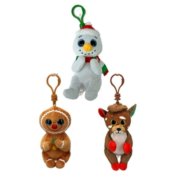 TY Beanie Baby (Beanie Bellies) - SET of 3 Christmas 2024 Releases (Key Clips)