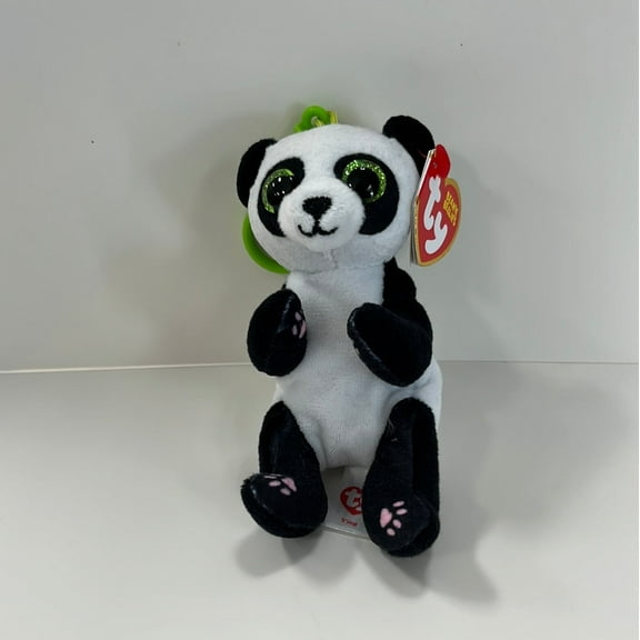 TY Beanie Bellies YING Panda Bear Key Clip 4 Inch Plush Toy Collectible for Kids