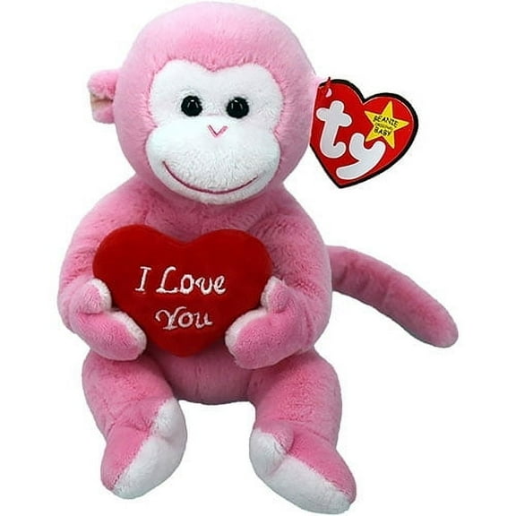 TY Beanie Baby - CHERUB the Valentine's Monkey (6" Plush)*Limited Edition* (BONUS 1 FUN CHOPS)